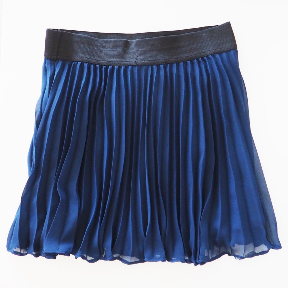 Forever 21 Navy Pleated Skirt